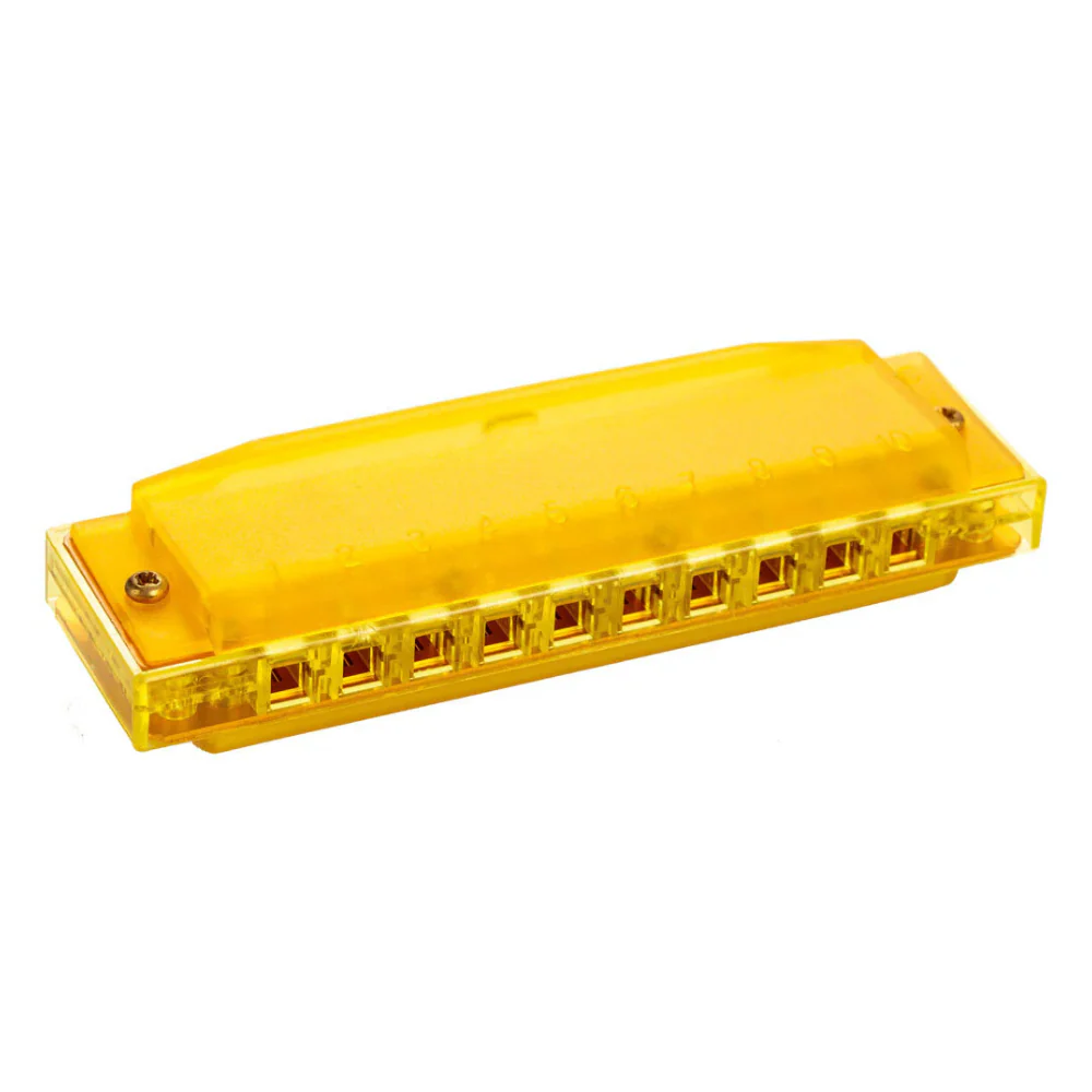 Hohner Kids Clearly Colourful Translucent Harmonica - Yellow - Image 3