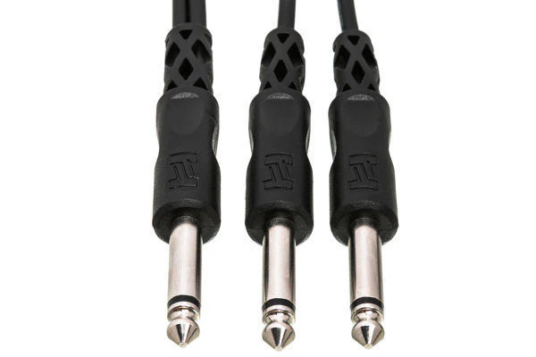 Hosa CYP-103 1 / 4 TS to Dual 1 / 4 TS Y-Cable - 3ft - Image 5