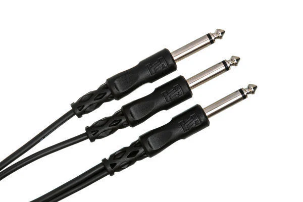 Hosa CYP-103 1 / 4 TS to Dual 1 / 4 TS Y-Cable - 3ft - Image 6