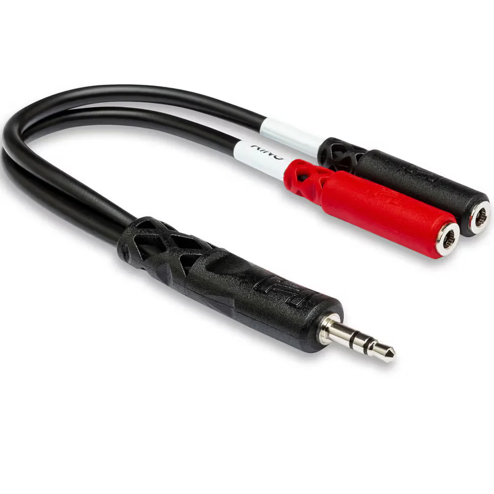 Hosa YMM-261 3.5mm TRS(M) to Dual 3.5mm TS(F) Breakout - Image 2