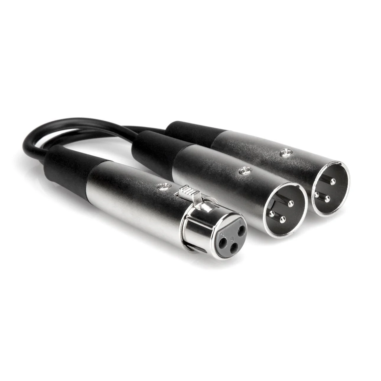 Hosa YXM-121 XLR(F) to Dual XLR(M) Y Cable Adaptor - Image 2