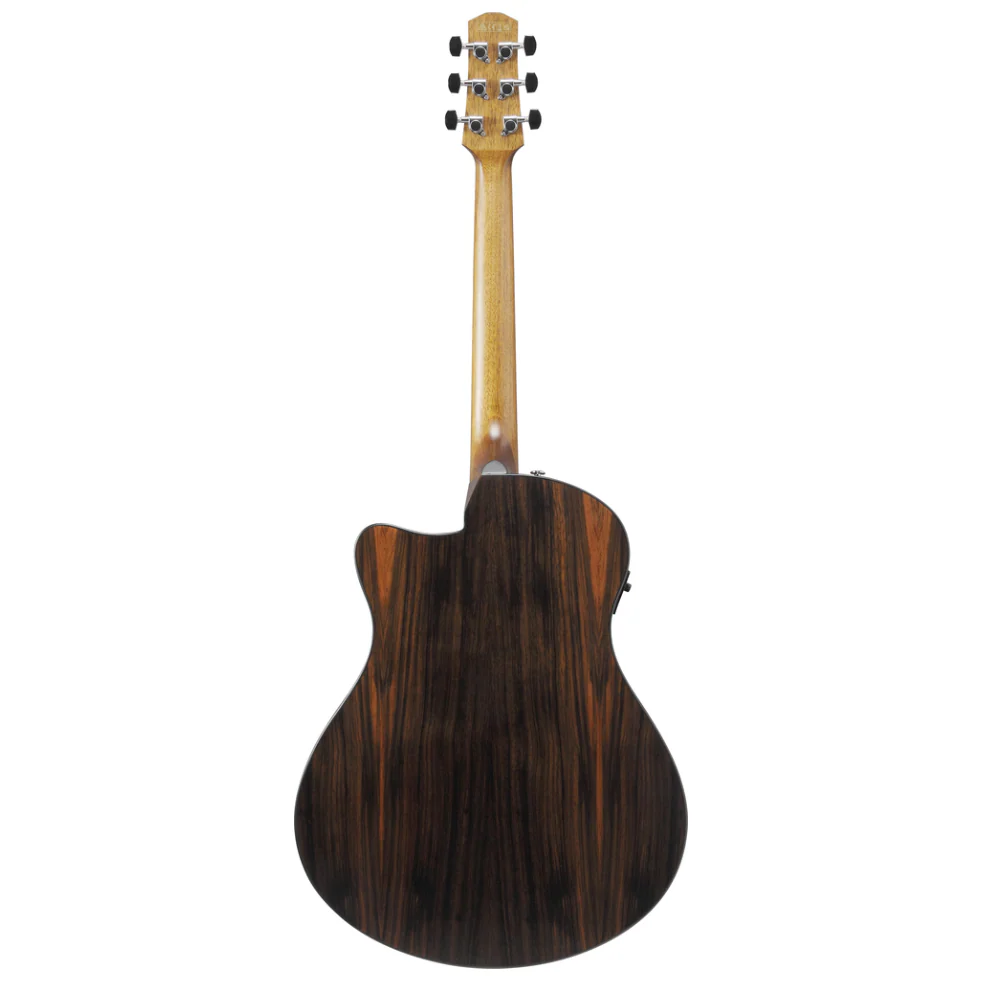 Ibanez AAM70CE Acoustic Guitar in Transparent Charcoal Burst Low Gloss - Image 10