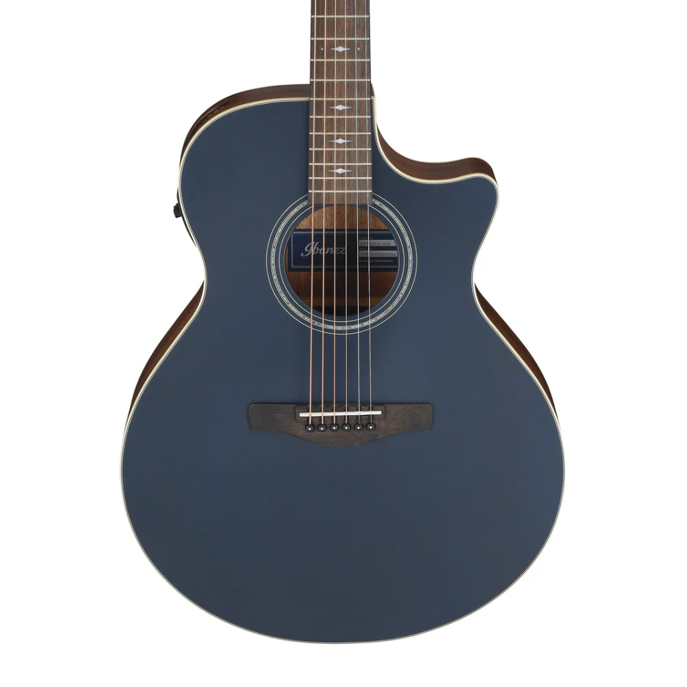 Ibanez AE100 Acoustic Guitar in Dark Tide Blue Flat - Image 4