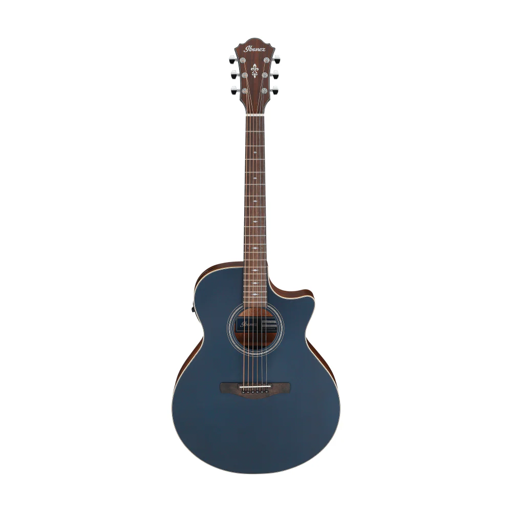Ibanez AE100 Acoustic Guitar in Dark Tide Blue Flat - Image 8