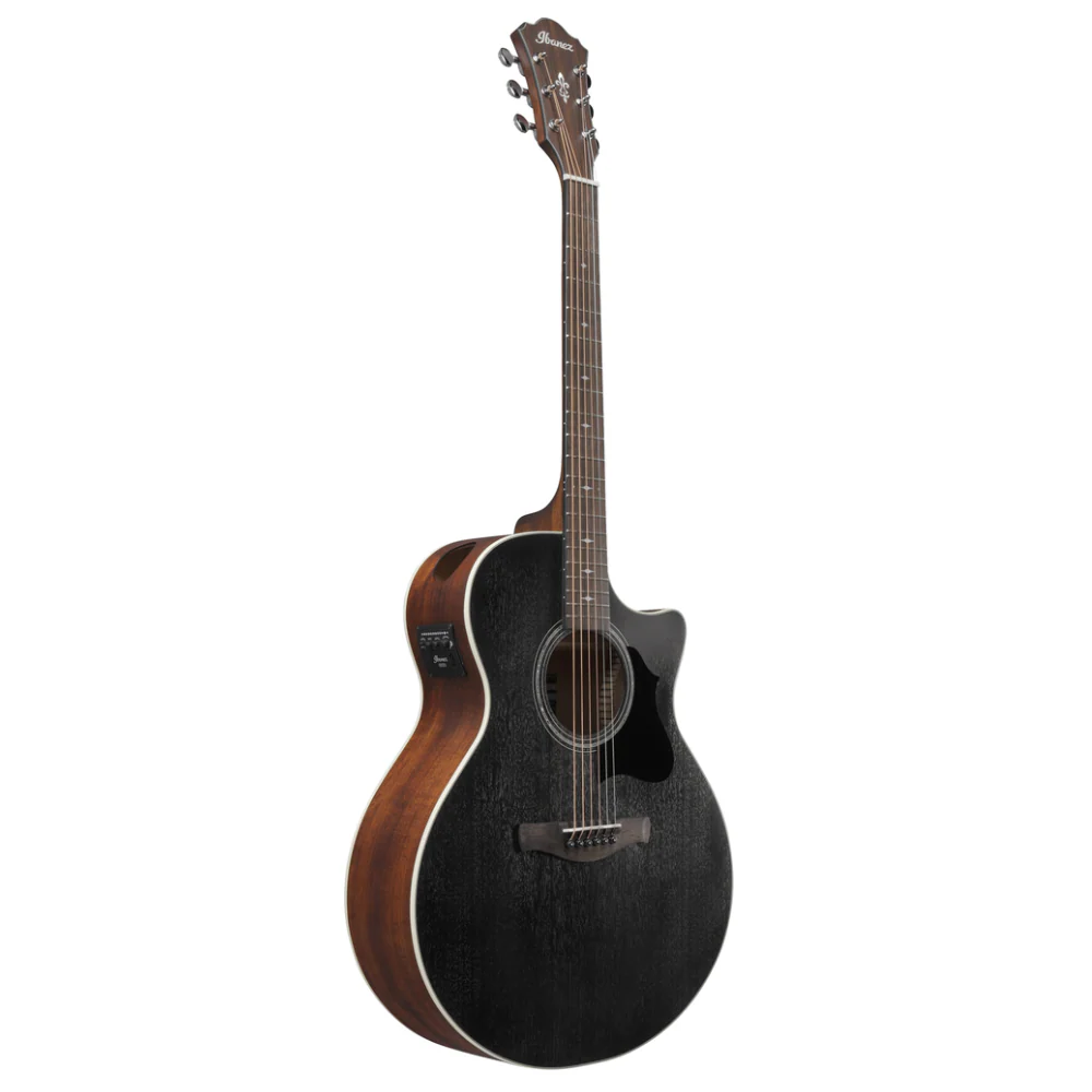 Ibanez AE140 Acoustic Guitar in Weathered Black Open Pore - Image 6
