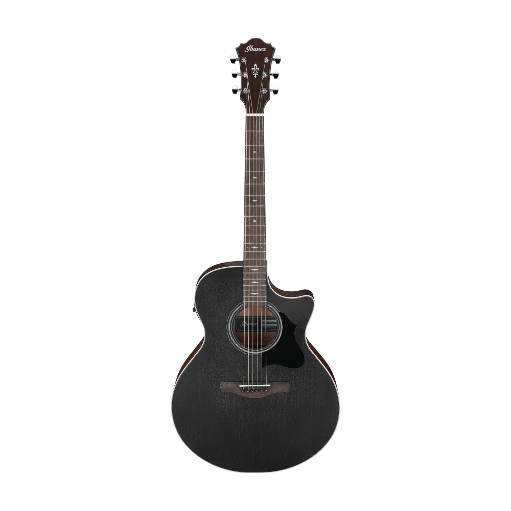 Ibanez AE140 Acoustic Guitar in Weathered Black Open Pore - Image 9