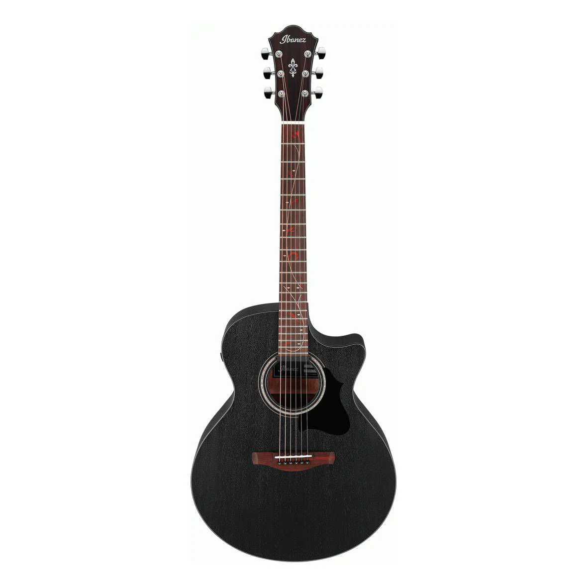 Ibanez AE295 Acoustic Guitar in Weathered Black Open Pore - Image 4