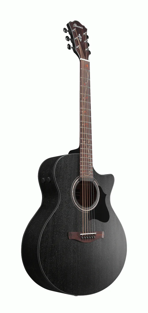 Ibanez AE295 Acoustic Guitar in Weathered Black Open Pore - Image 6