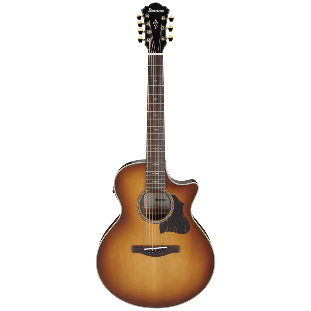 Ibanez AE3007FMH 7 String Acoustic Guitar - Tobacco Edge Burst High Gloss - Image 4
