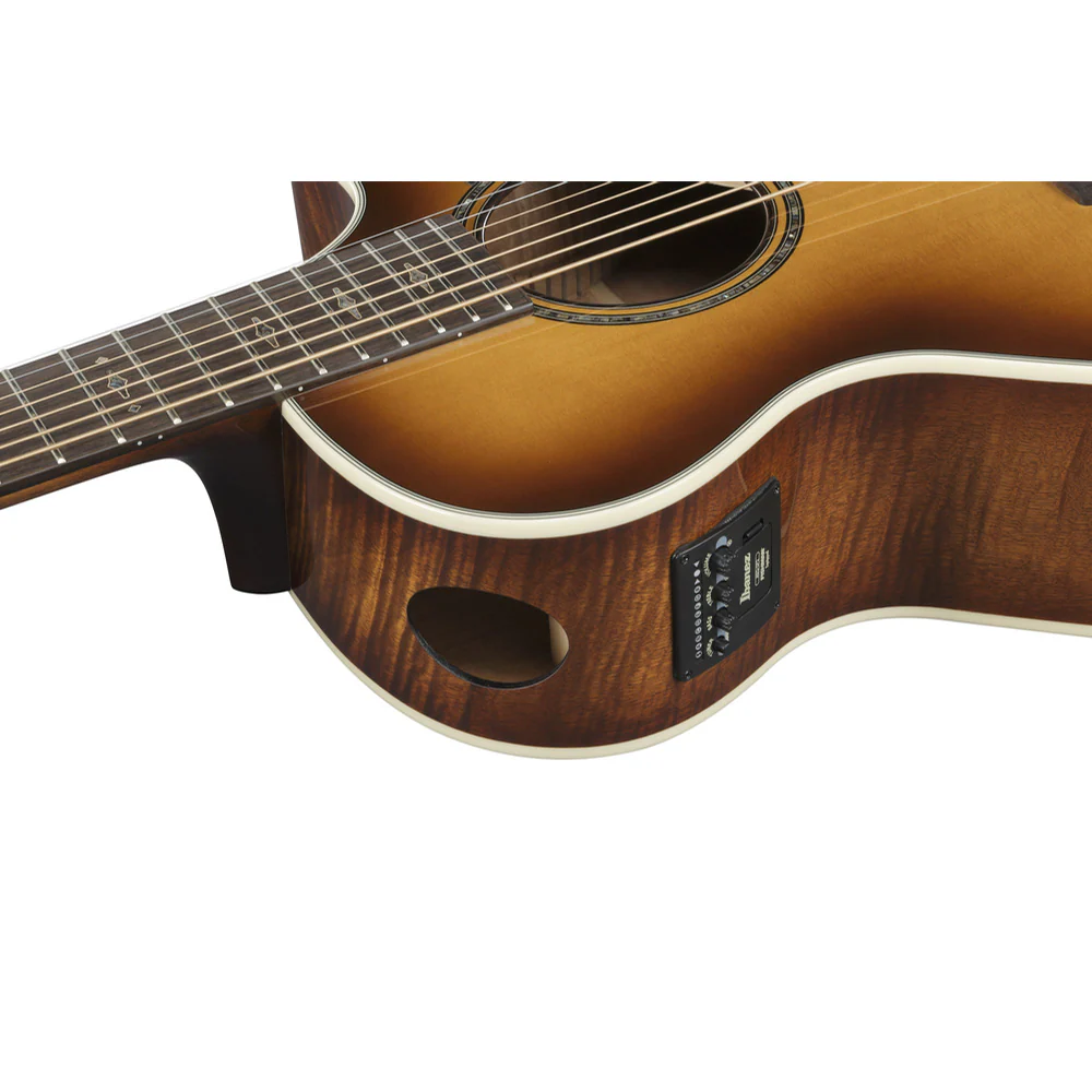 Ibanez AE3007FMH 7 String Acoustic Guitar - Tobacco Edge Burst High Gloss - Image 6