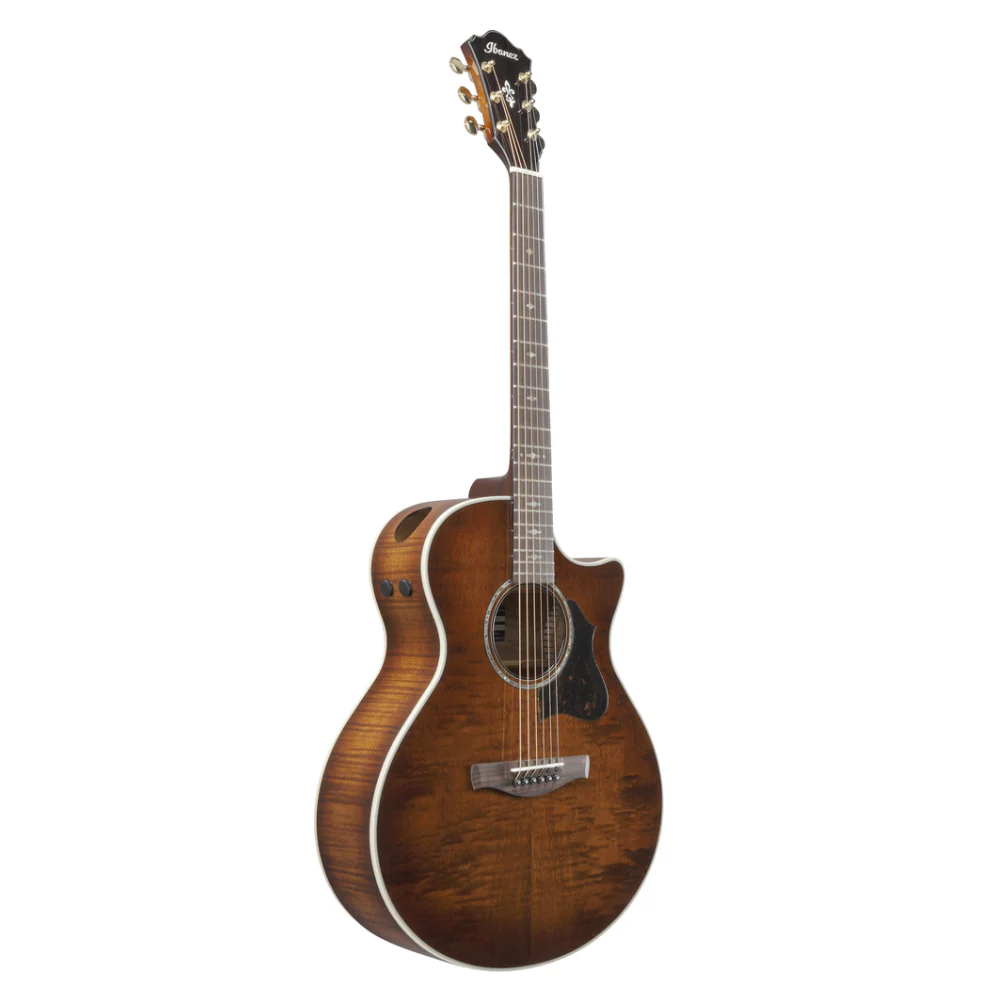 Ibanez AE340FMH Acoustic Guitar in Mahogany Sunburst High Gloss - Image 3