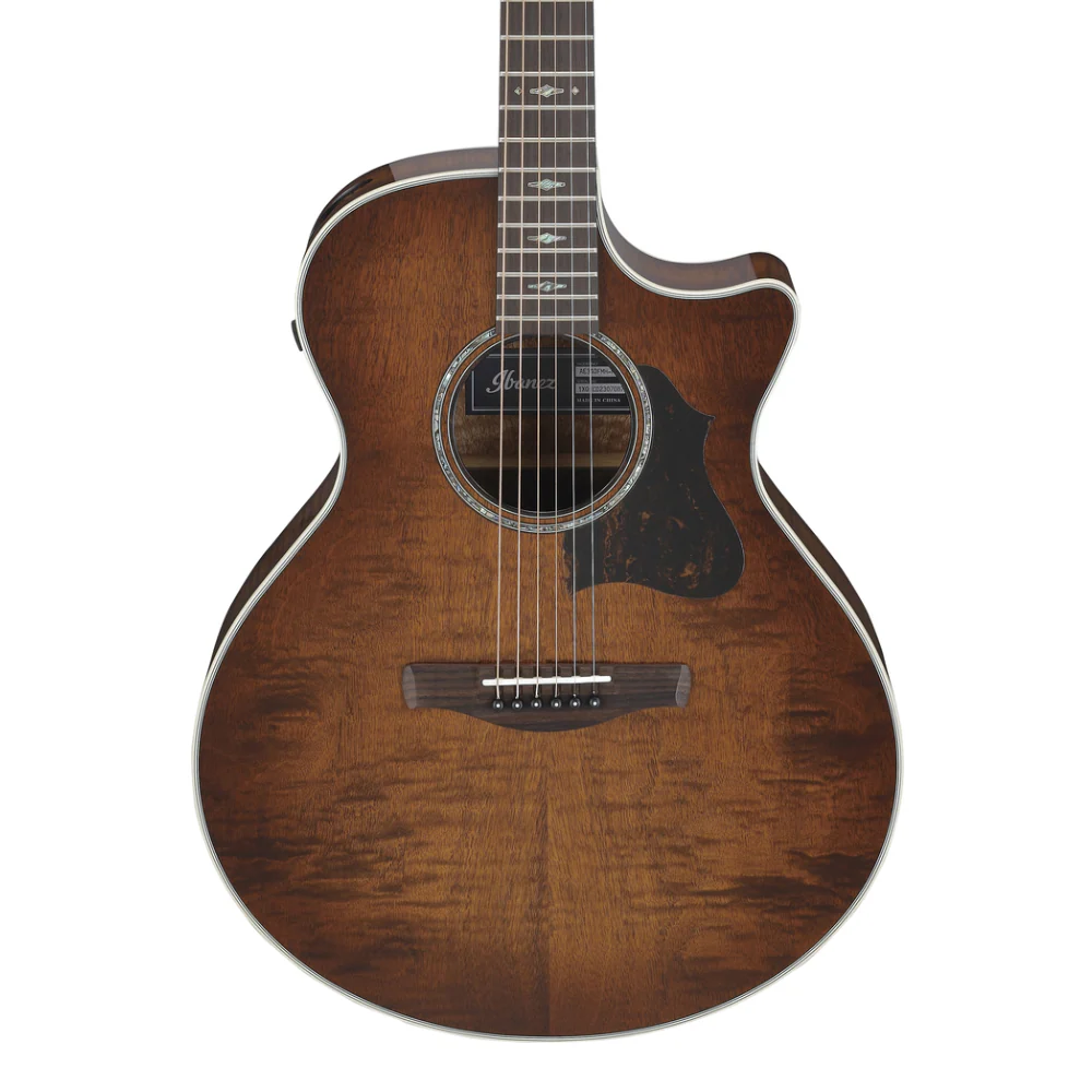 Ibanez AE340FMH Acoustic Guitar in Mahogany Sunburst High Gloss - Image 4