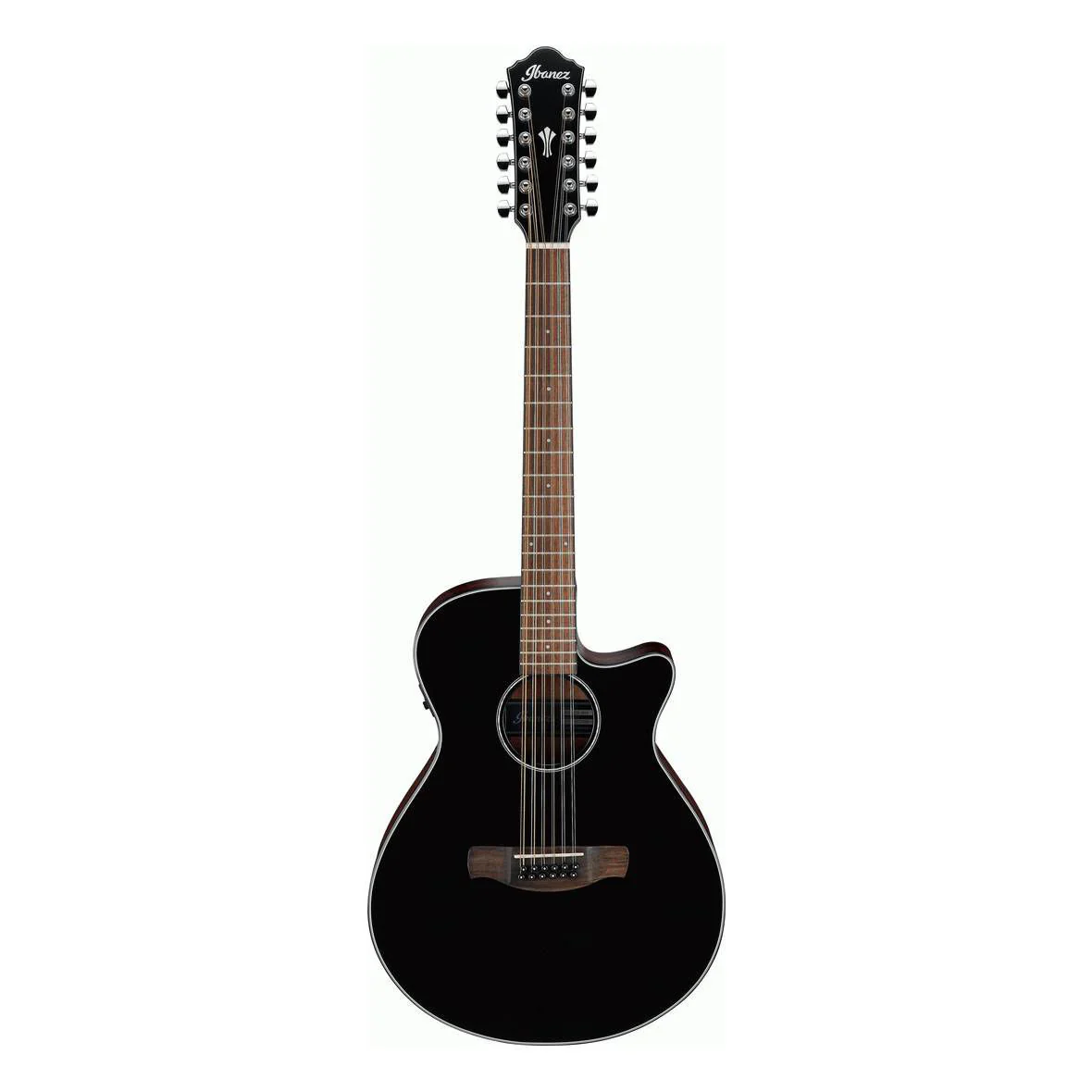 Ibanez AEG5012 Acoustic Guitar in Black High Gloss - Image 6