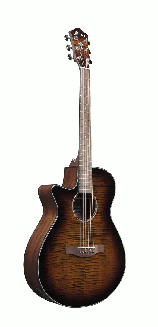 Ibanez AEG70L Left- handed Acoustic Guitar in Tiger Burst High Gloss - Image 8