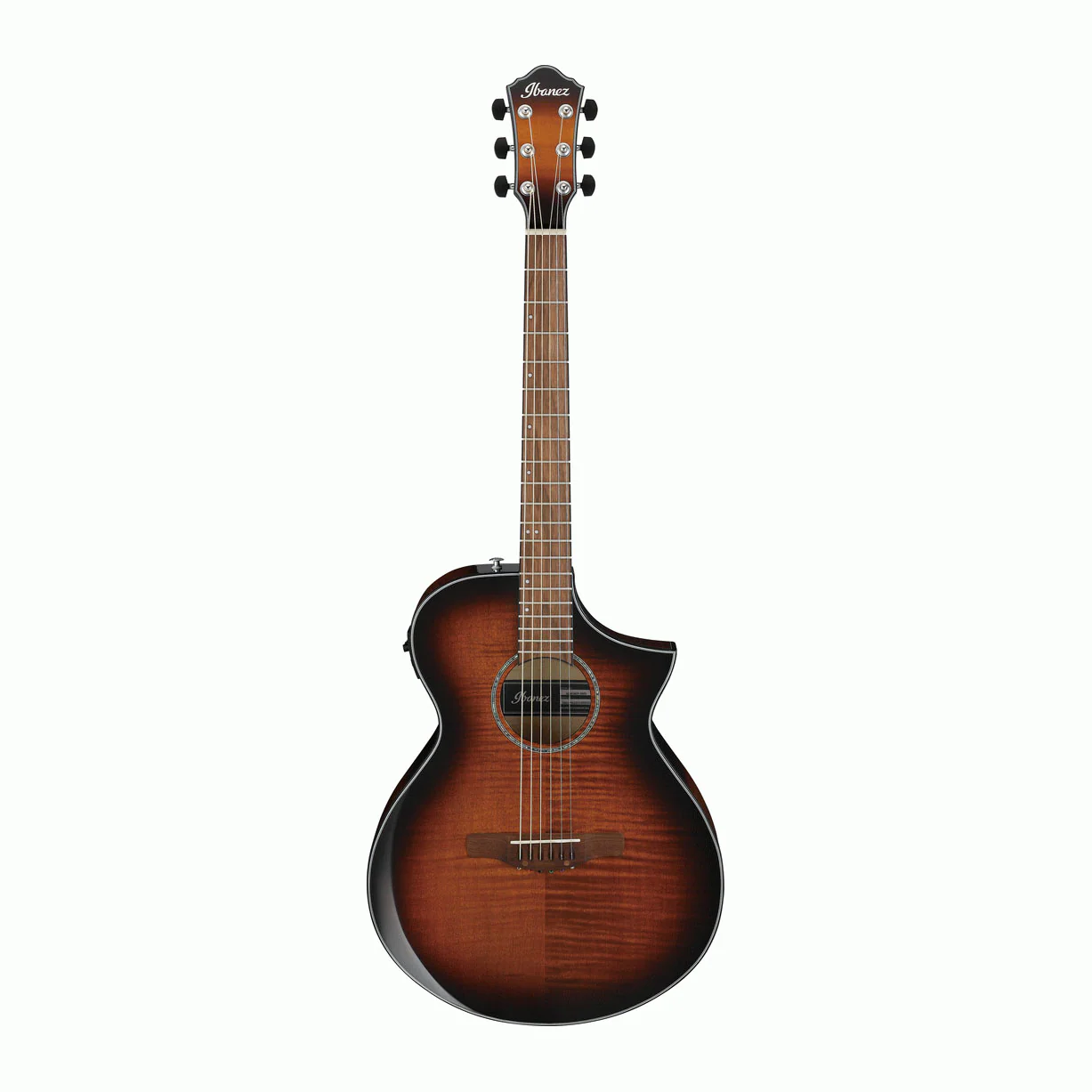 Ibanez AEWC400 Acoustic Guitar in Amber Sunburst High Gloss - Image 10