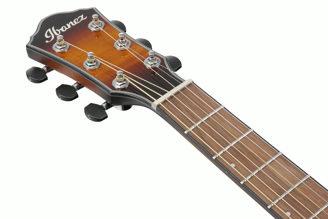 Ibanez AEWC400 Acoustic Guitar in Amber Sunburst High Gloss - Image 6
