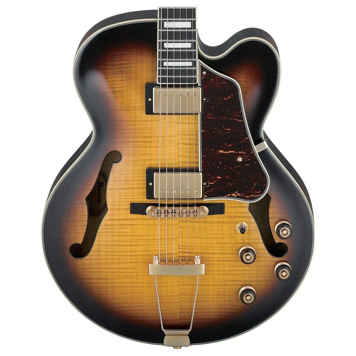 Ibanez AF95FM Artcore Hollowbody Guitar - Antique Yellow Sunburst - Image 6