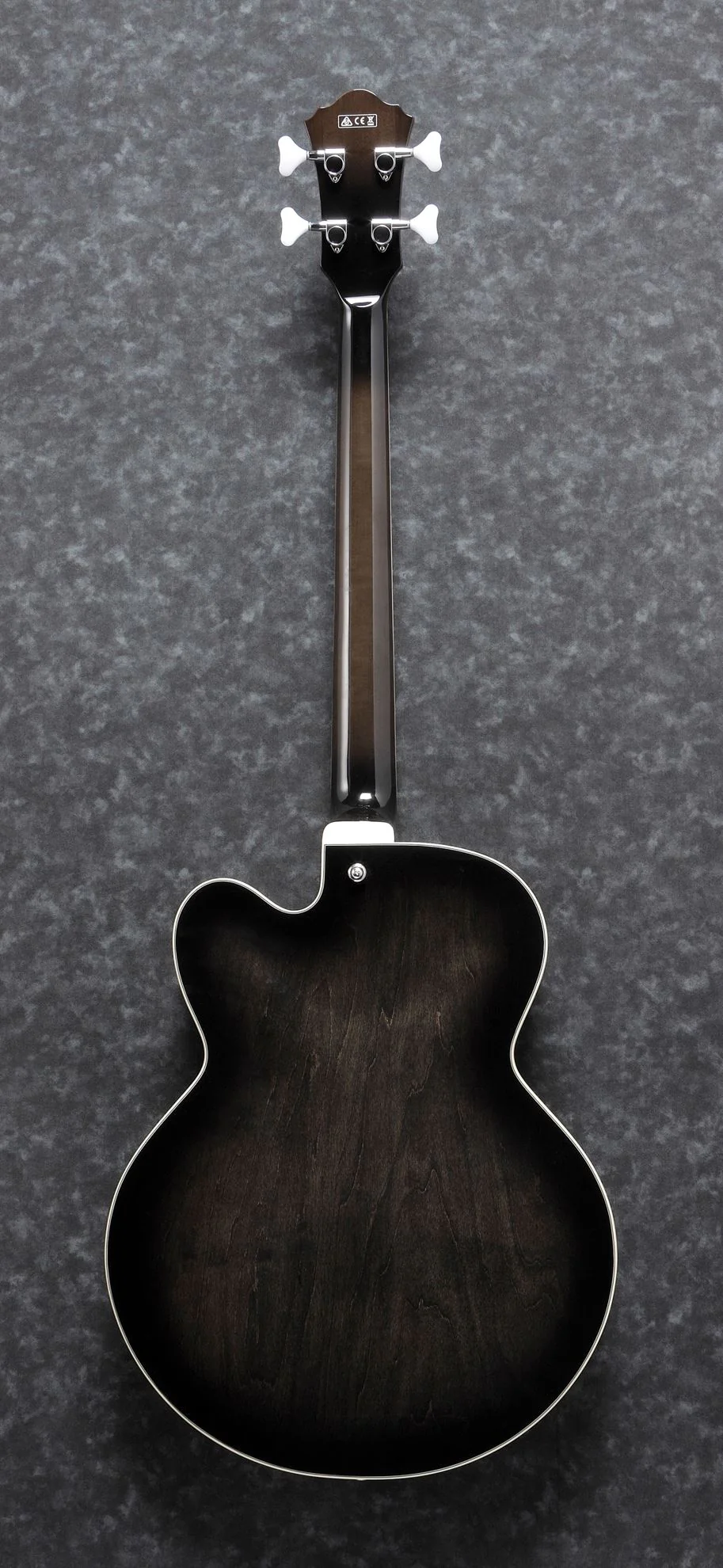 Ibanez AFB200 Artcore Hollowbody 4-String Bass Guitar in Transparent Black Sunburst - Image 5