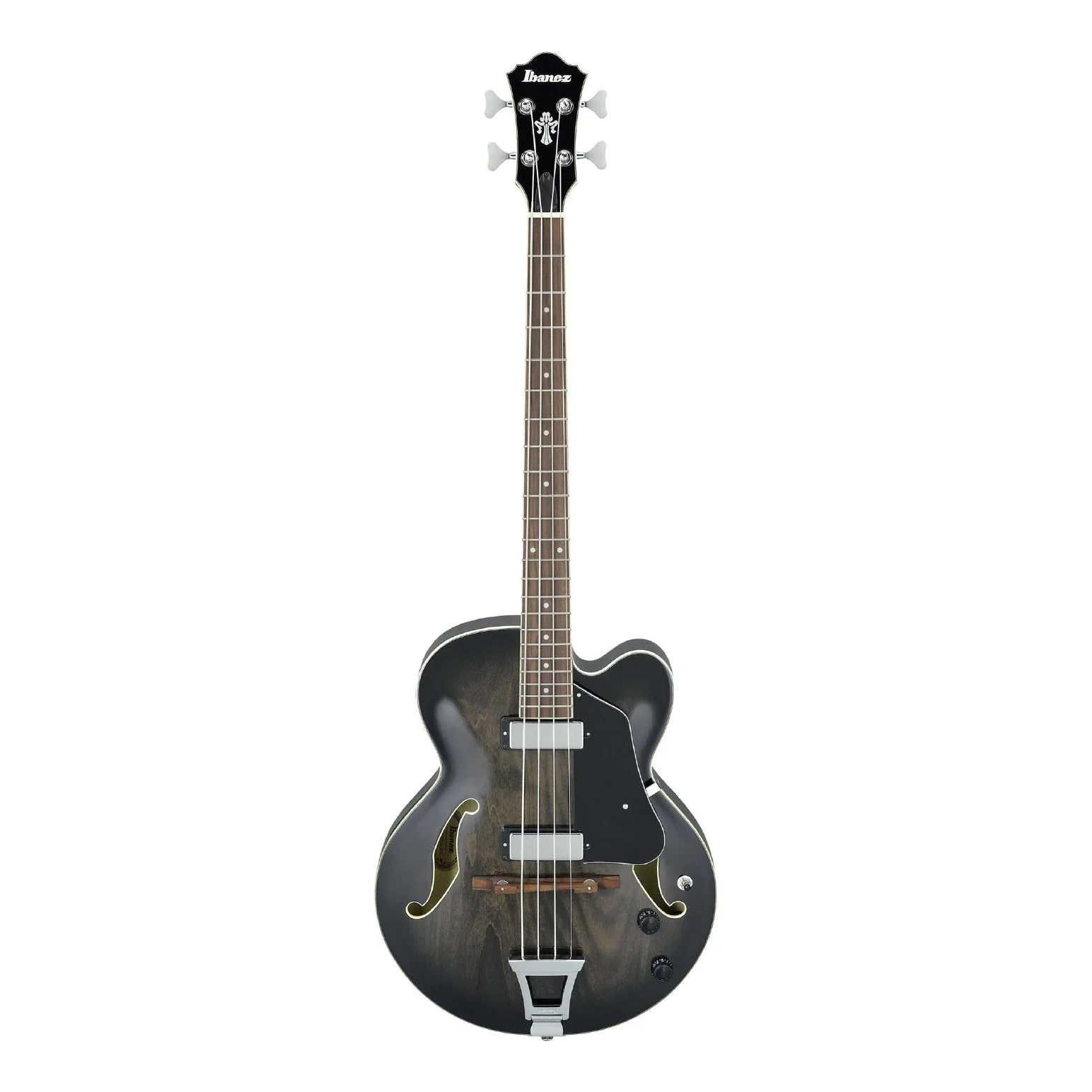 Ibanez AFB200 Artcore Hollowbody 4-String Bass Guitar in Transparent Black Sunburst - Image 7