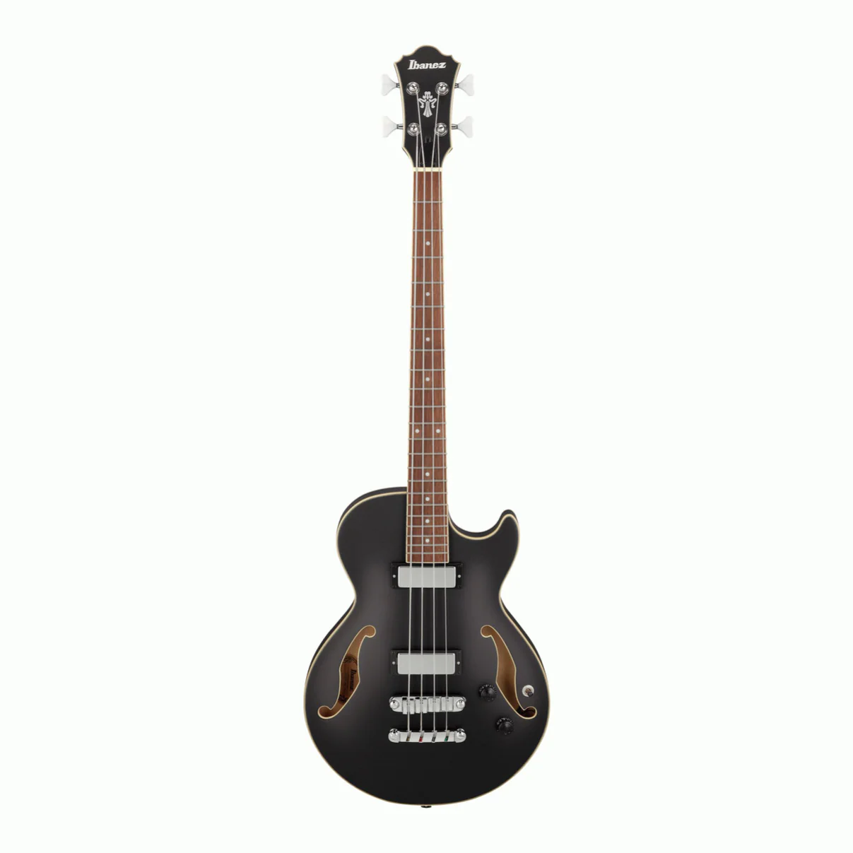 Ibanez AGB200 Artcore Hollow Body Electric Bass Guitar in Black Flat