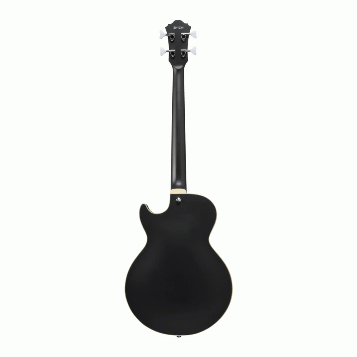 Ibanez AGB200 Artcore Hollow Body Electric Bass Guitar in Black Flat - Image 2