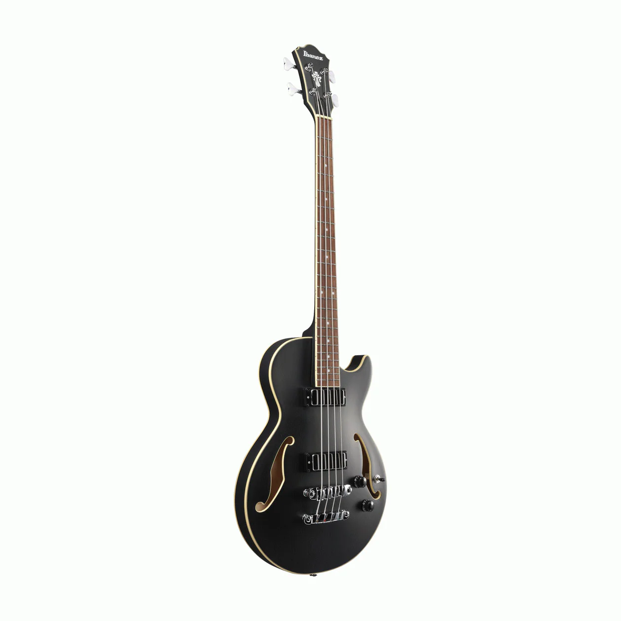Ibanez AGB200 Artcore Hollow Body Electric Bass Guitar in Black Flat - Image 7