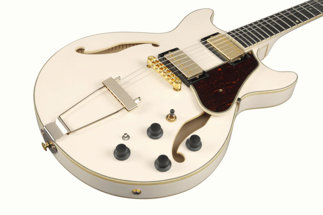 Ibanez AMH90 Artcore Hollow Body Electric Guitar in Ivory - Image 3
