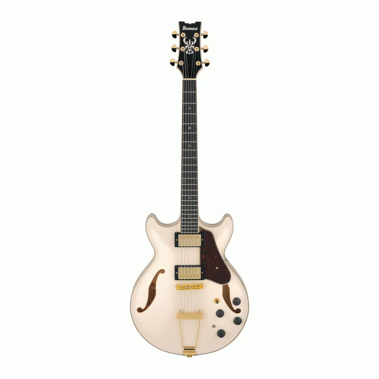 Ibanez AMH90 Artcore Hollow Body Electric Guitar in Ivory - Image 8