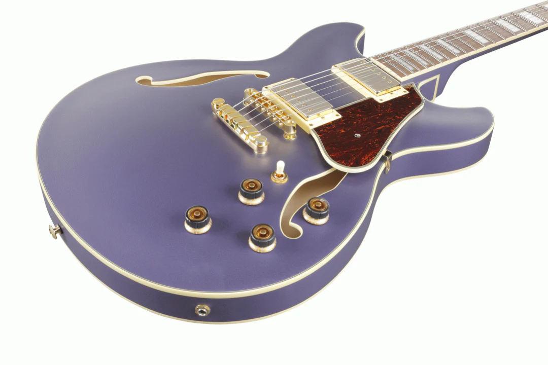 Ibanez AS73G Artcore Hollow Body Electric Guitar in Metallic Purple Flat - Image 3