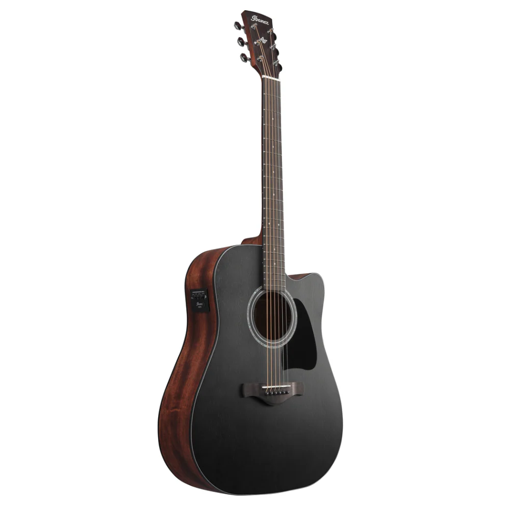Ibanez AW247CE Acoustic Guitar in Weathered Black Open Pore - Image 3
