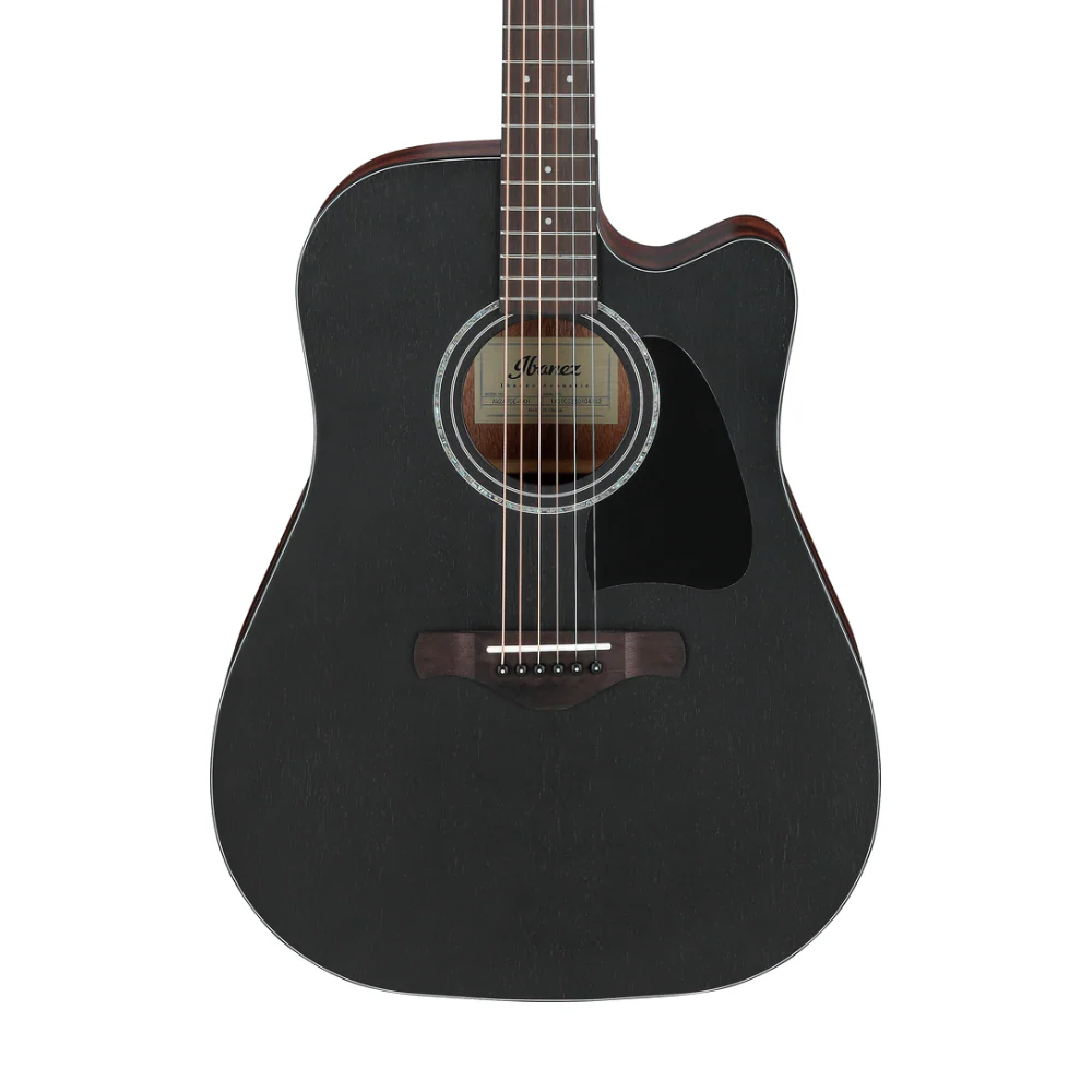 Ibanez AW247CE Acoustic Guitar in Weathered Black Open Pore - Image 6