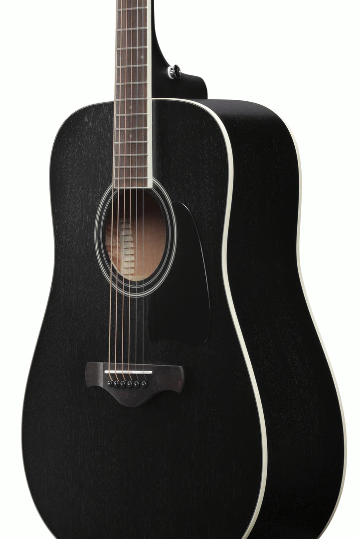 Ibanez AW84 Artwood Acoustic Guitar in Weathered Black - Image 4