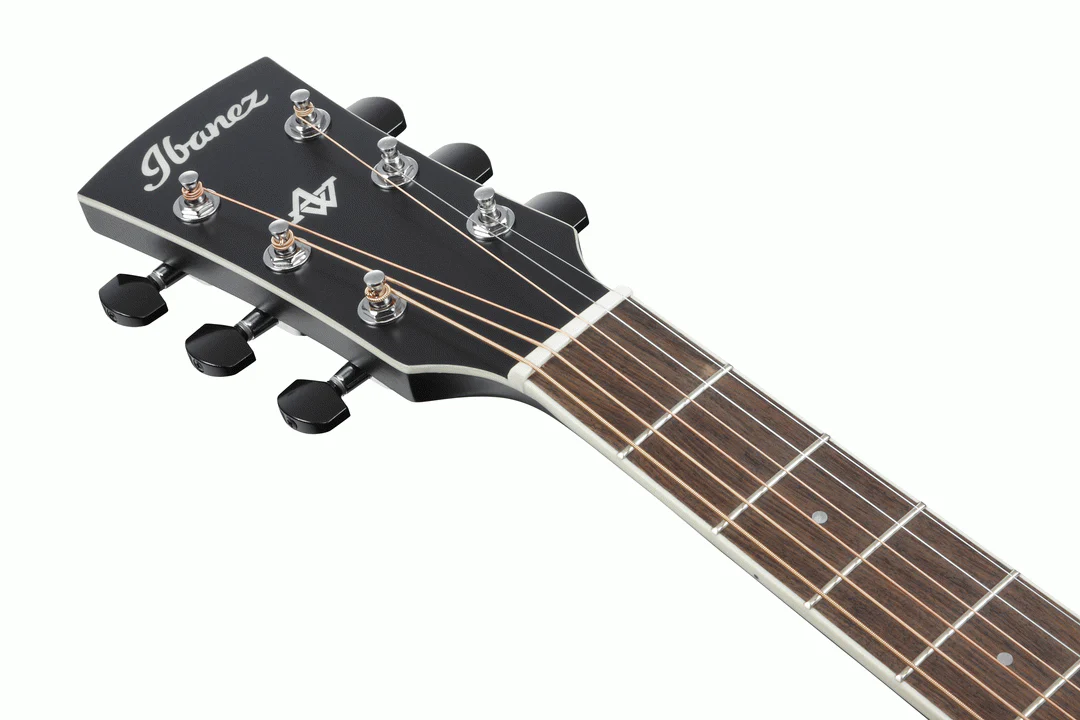 Ibanez AW84 Artwood Acoustic Guitar in Weathered Black - Image 5