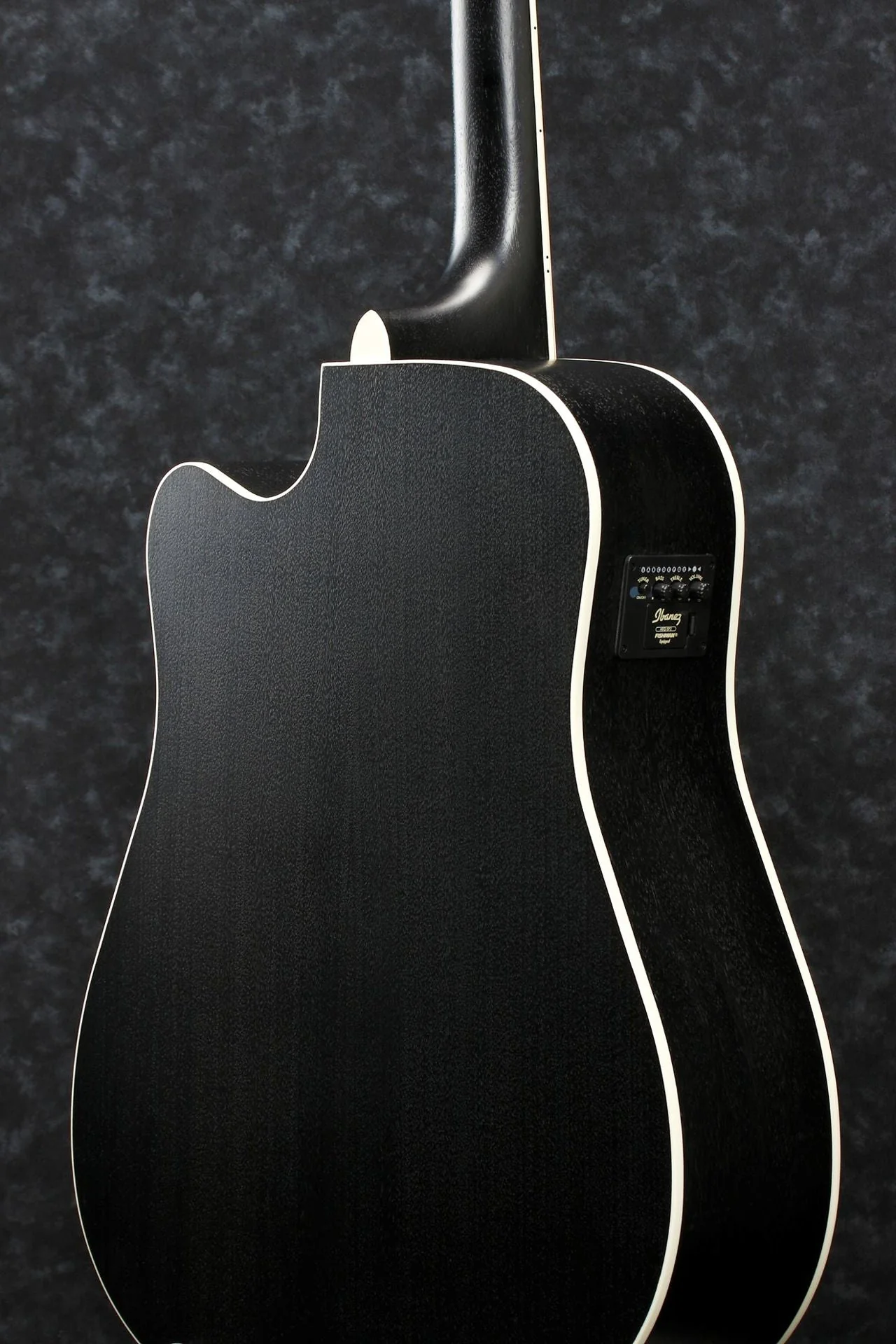 Ibanez AW84CE Acoustic Guitar - Weathered Black - Image 3