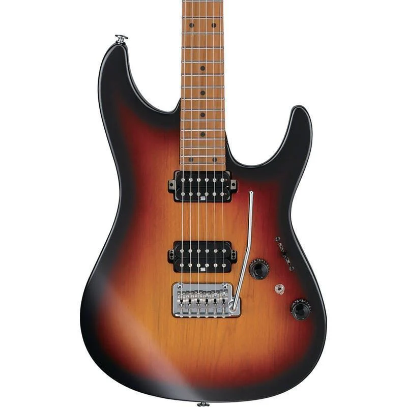 Ibanez AZ2402 Prestige Electric Guitar in Hard Case - Tri Fade Burst Flat - Image 2