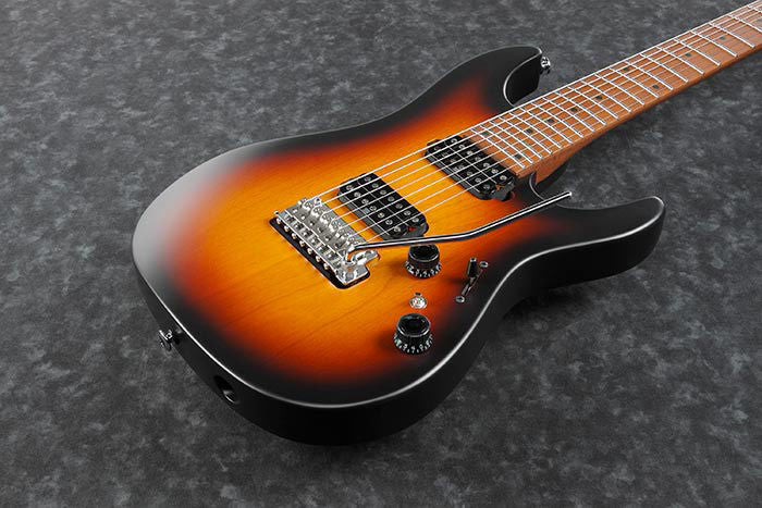 Ibanez AZ24027 Prestige 7-String Electric Guitar in Tri Fade Burst Flat with Hardcase - Image 6