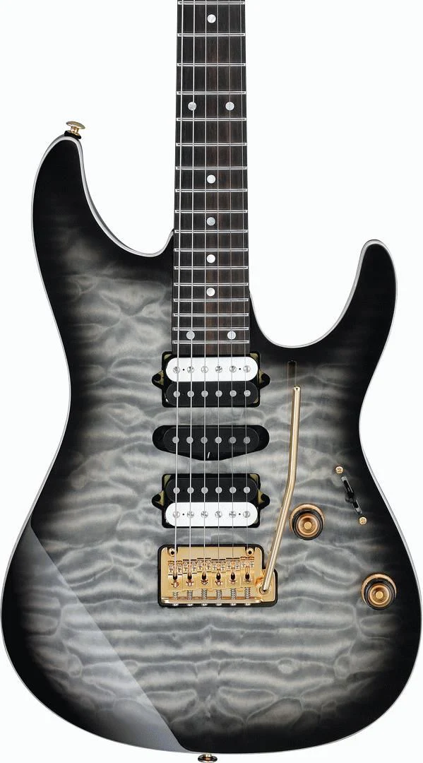 Ibanez AZ47P1QM BIB Premium Electric Guitar with Bag - Black Ice Burst - Image 4