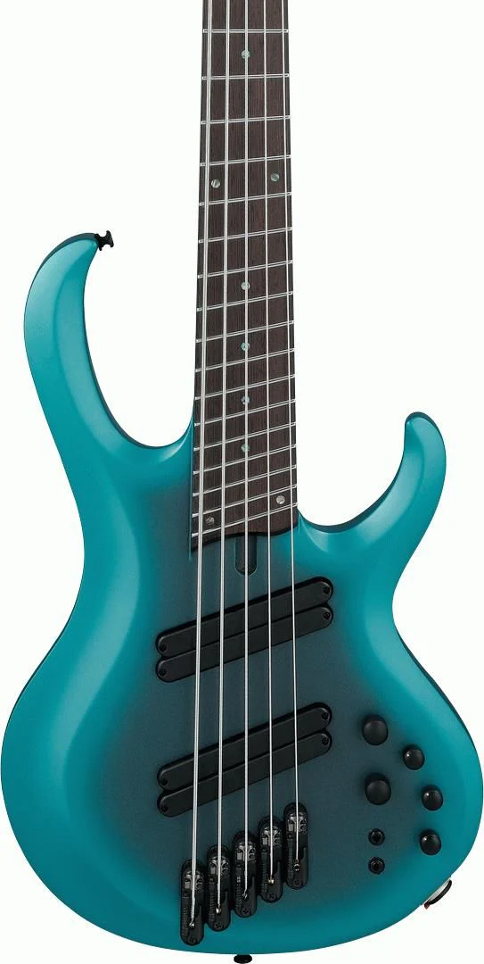 Ibanez BTB605MS CEM Electric Bass Guitar - Cerulean Aura Burst Matte - Image 4