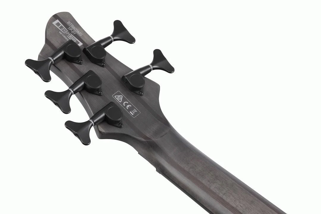 Ibanez BTB805MS TGF Electric Bass Guitar - Transparent Gray Flat - Image 6