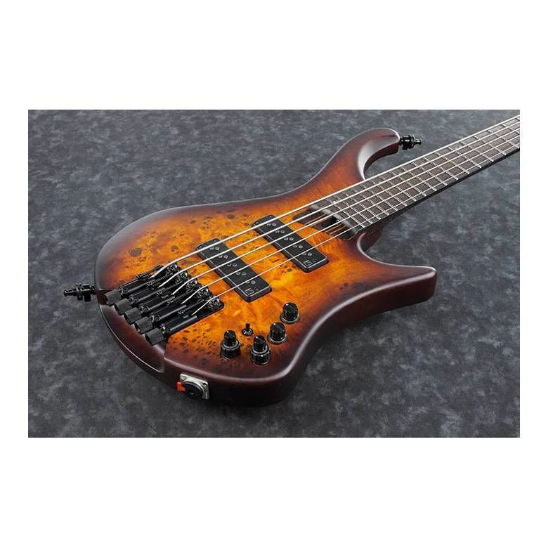 Ibanez EHB Workshop EHB1505 5-String Bass Guitar - Dragon Eye Burst Flat with Bag - Image 3