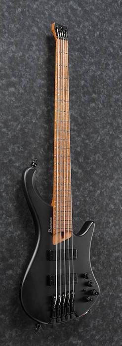 Ibanez EHB1005 Headless 5-String Bass Guitar in Black Flat with Bag - Image 3