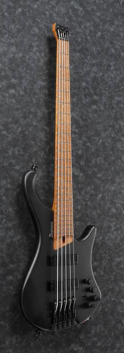Ibanez EHB1005 Headless 5-String Bass Guitar in Black Flat with Bag - Image 4