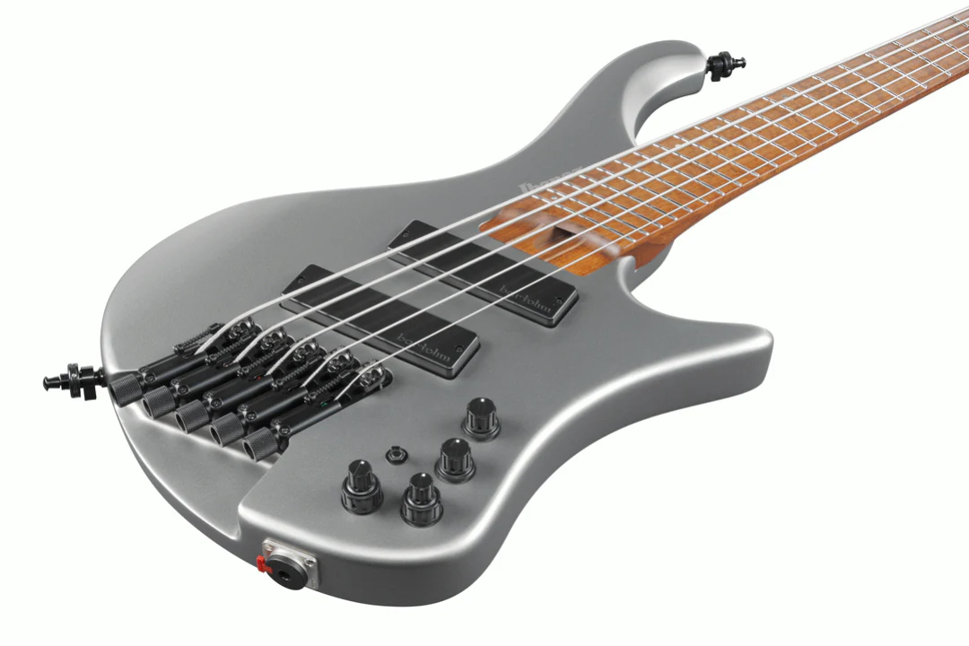 Ibanez EHB1005SMS Electric Bass Guitar in Metallic Gray Matte - Image 4