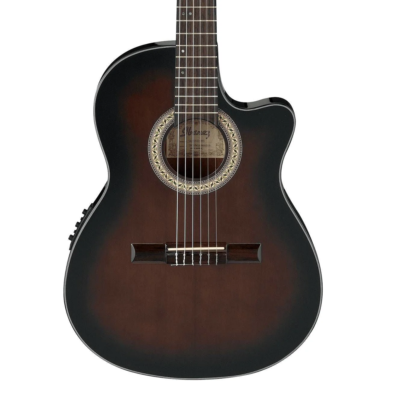 Ibanez GA35TCE Classical Guitar in Dark Violin Burst with Pickup - Image 2