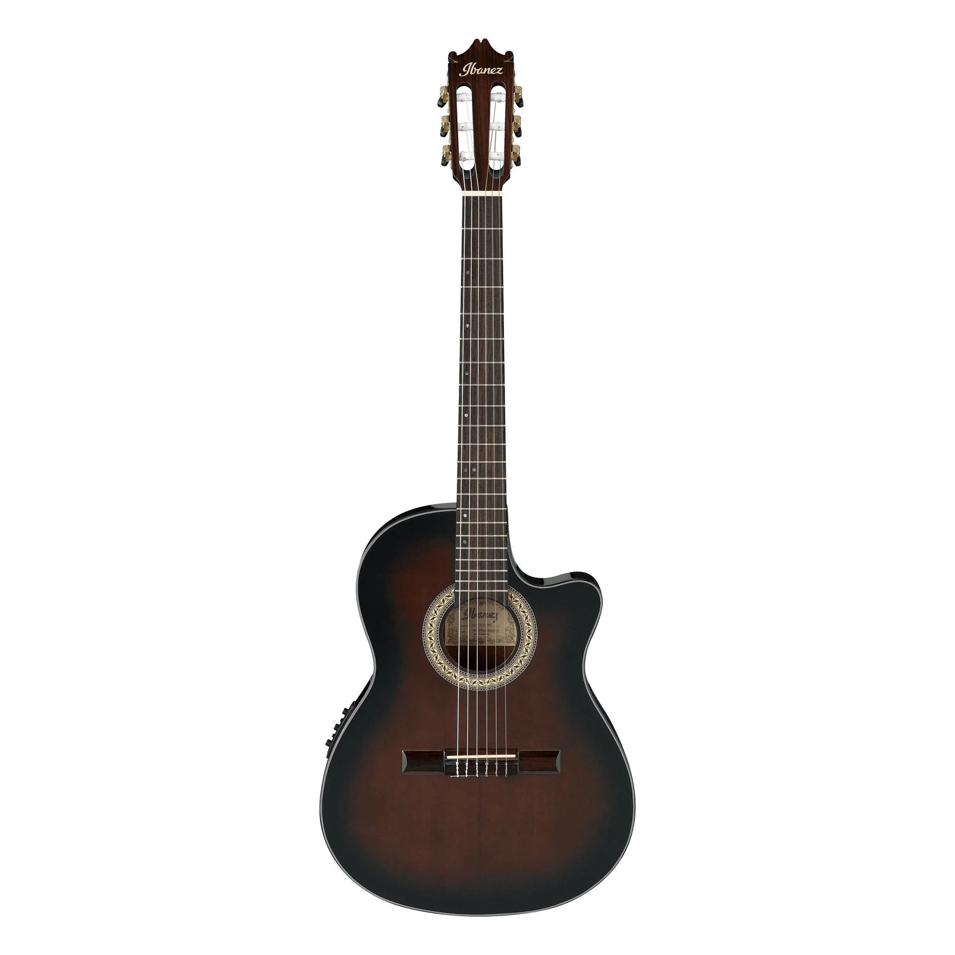 Ibanez GA35TCE Classical Guitar in Dark Violin Burst with Pickup - Image 4