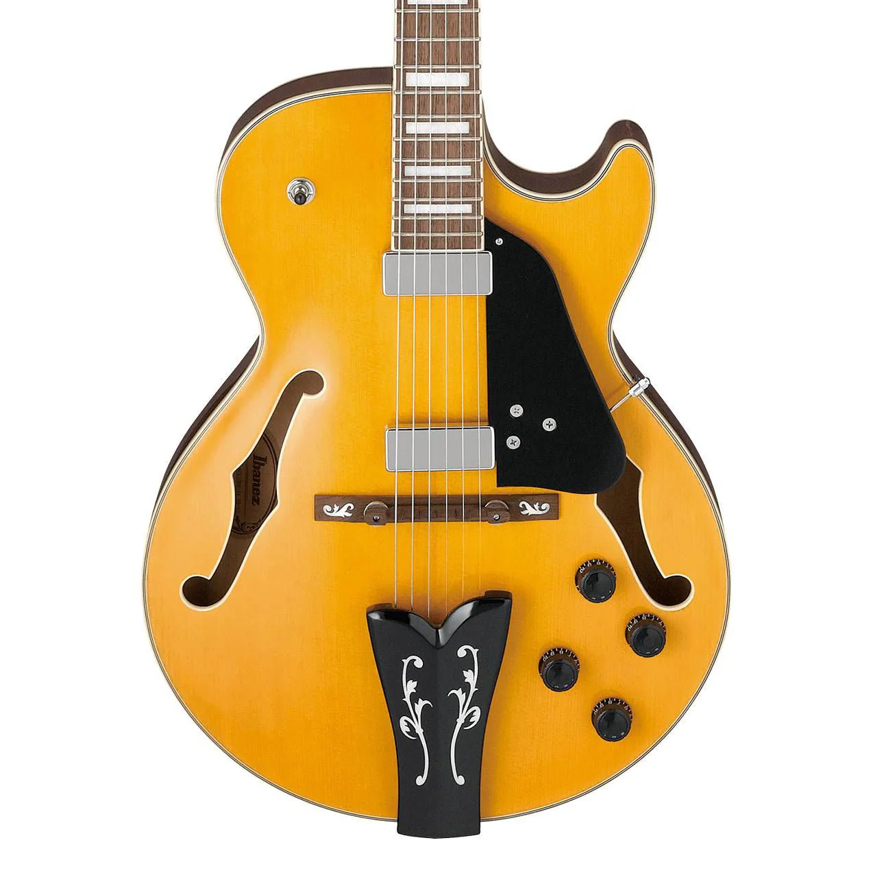 Ibanez GB10EM George Benson Signature Hollow Body Electric Guitar in Antique Amber - Image 2