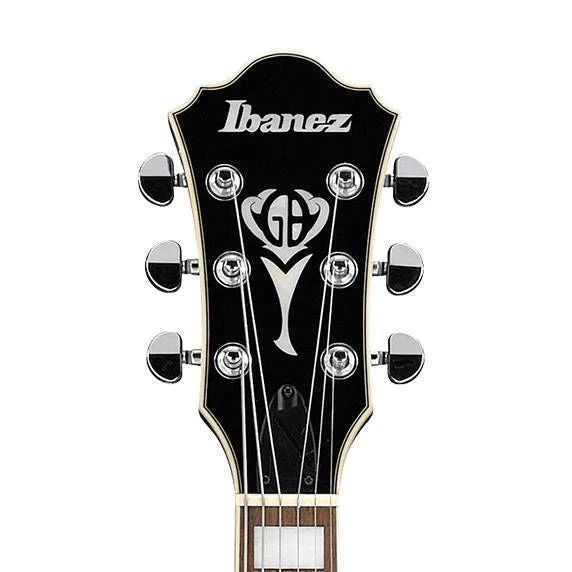 Ibanez GB10EM George Benson Signature Hollow Body Electric Guitar in Antique Amber - Image 3