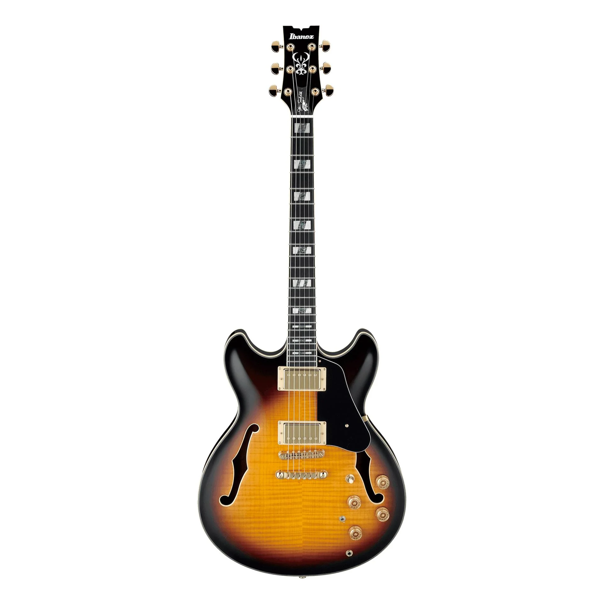 Ibanez JSM10 John Scofield Signature Hollow Body Electric Guitar Vintage - Yellow Sunburst - Image 6