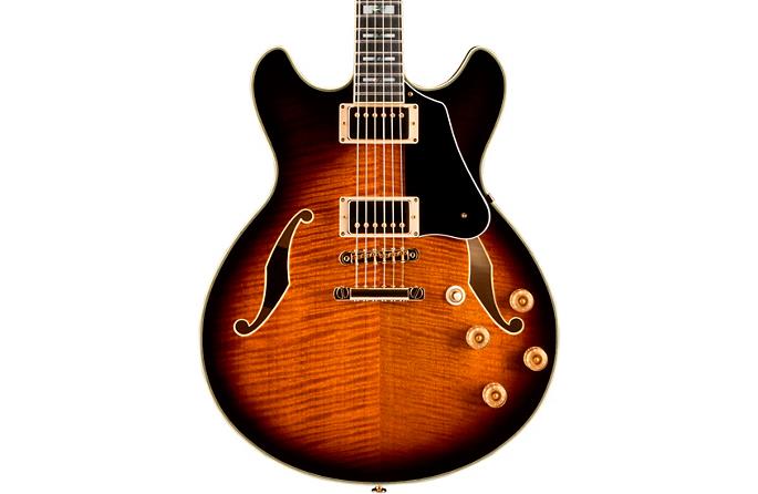 Ibanez JSM100 John Scofield Signature Hollow Body Electric Guitar - Vintage Sunburst - Image 4