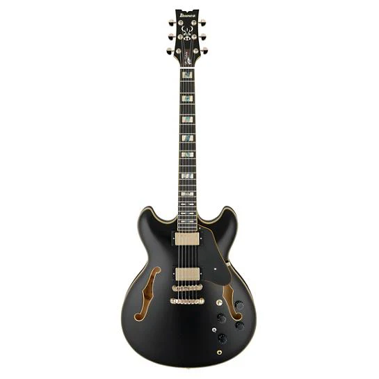 Ibanez JSM20 John Scofield Signature Hollowbody Guitar in Hard Case - Black Low Gloss - Image 6